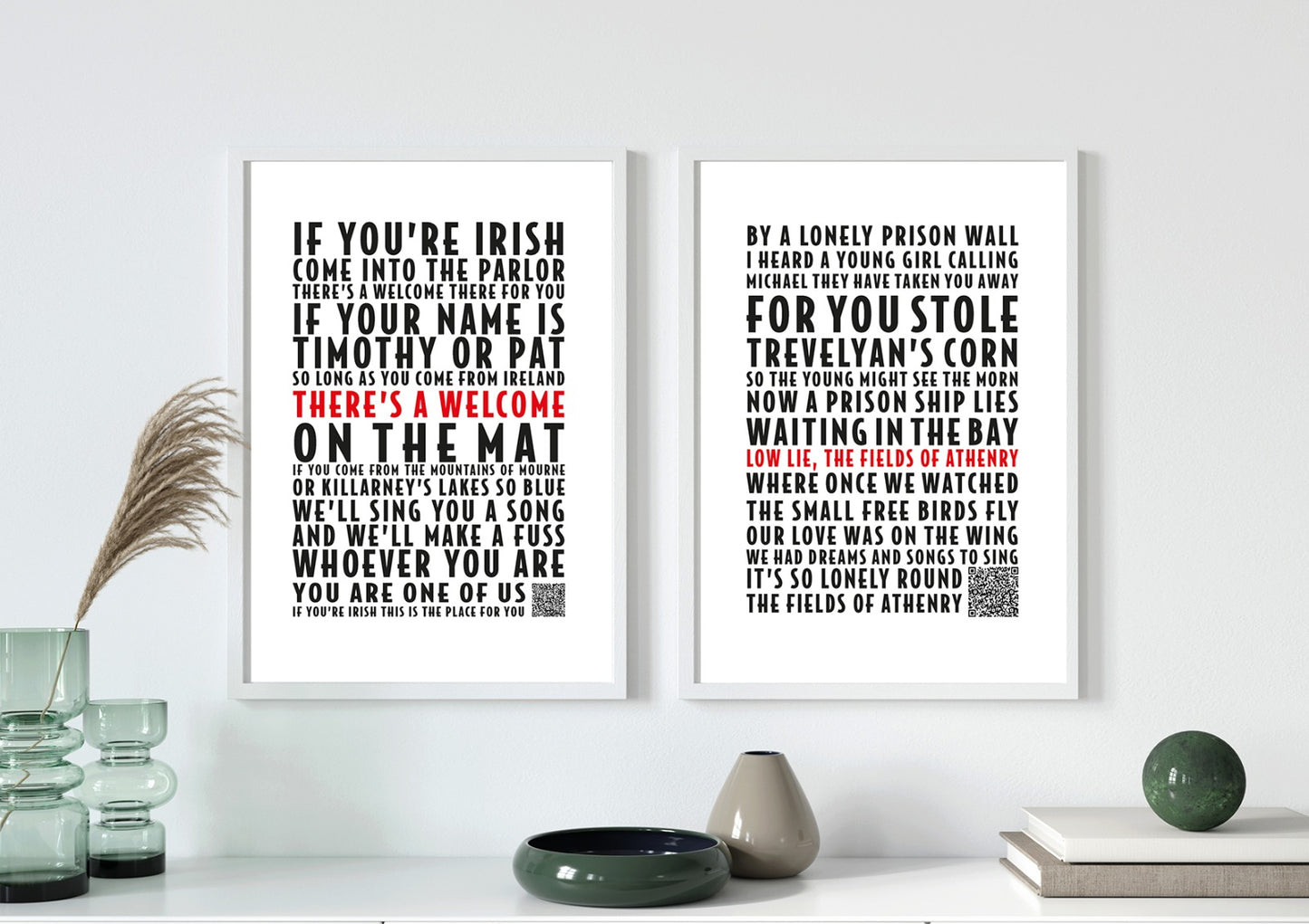 Fields of Athenry Lyric Print | Fields of Athenry Song Poster | A4/A3/A2/A1