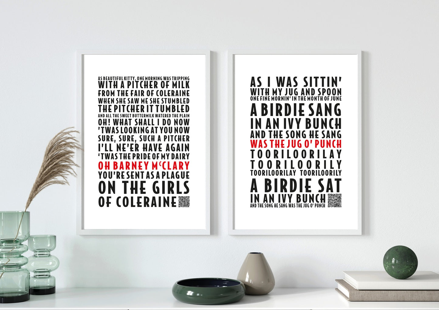 Jug of Punch Lyrics Print | Irish Song Poster | A4/A3/A2/A1