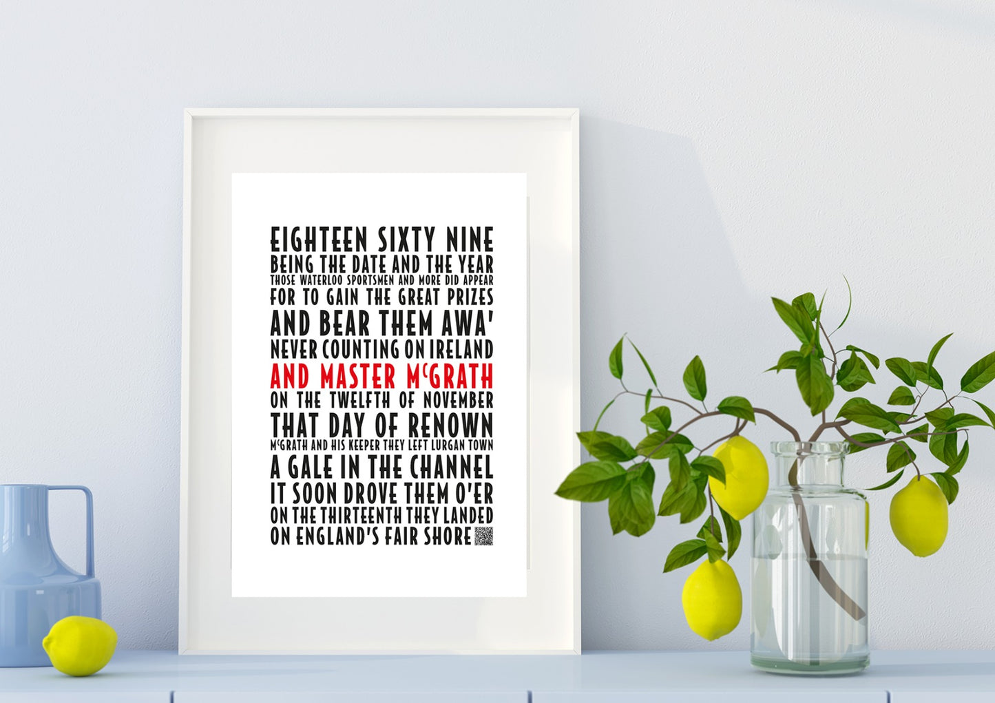 Master McGrath Lyric Print | Master McGrath Song Poster | A4/A3/A2/A1