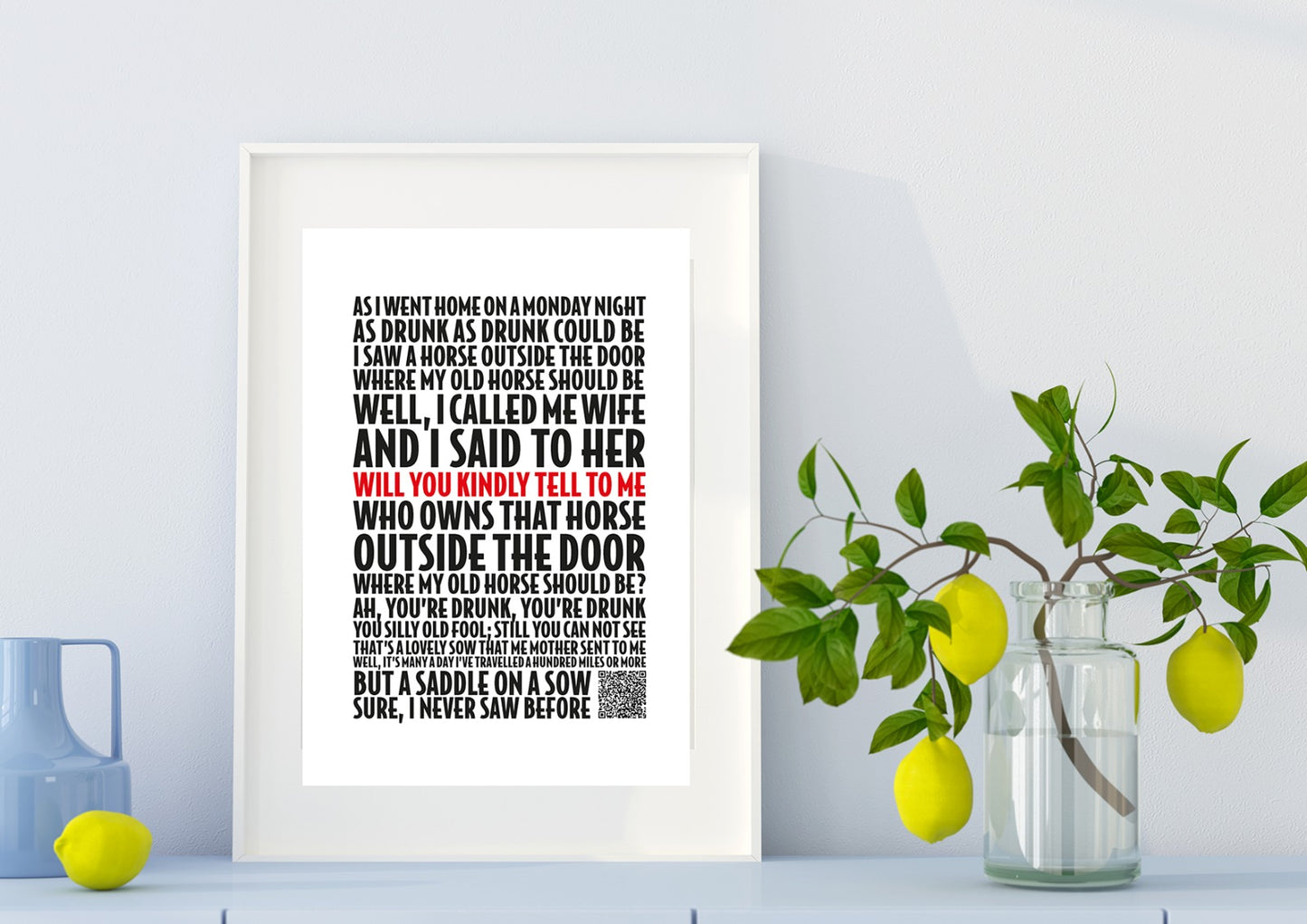 Seven Drunken Nights Print | Seven Drunken Nights Song Poster| A4/A3/A2/A1