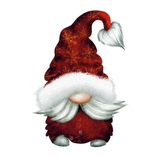 Christmas Gnome Card in red Christmas Pyjamas
